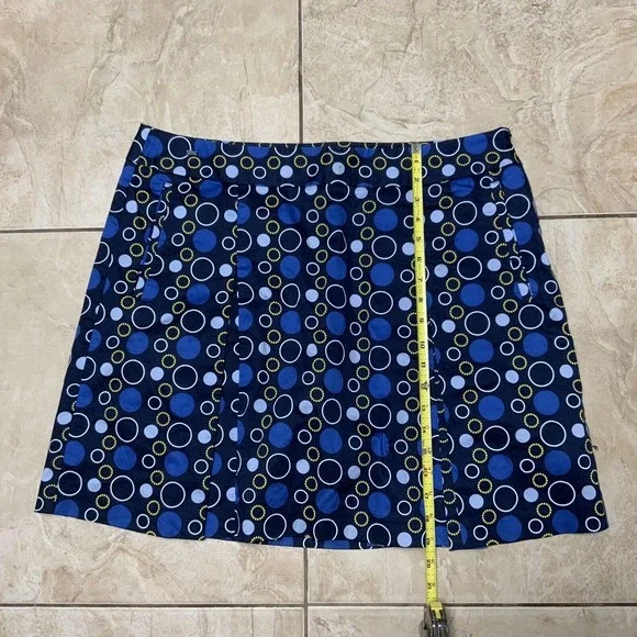 Liz Golf Pleated Skort Womens Size 16 Lined Side Zip Stretch Athletic Blue - Picture 3 of 12